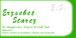 erzsebet starcz business card